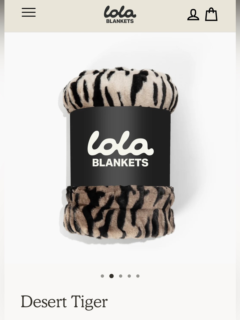 Lola Blankets Desert Tiger Plush Throw Blanket - Desert Tiger